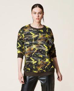 ⚡Felpa 'Silver' camouflage con borchie