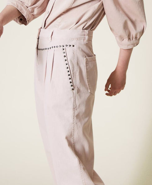 Pantaloni 'Platinum' con borchie