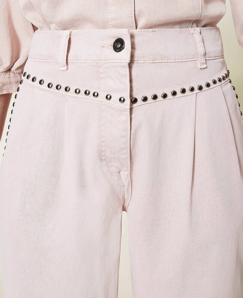 Pantaloni 'Platinum' con borchie