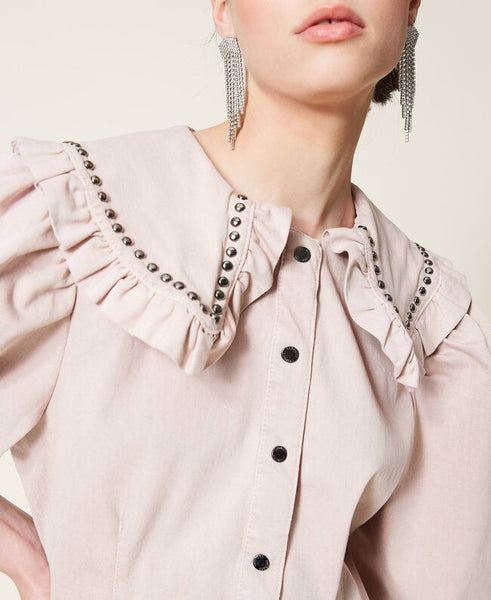 Camicia 'Platinum' con borchie
