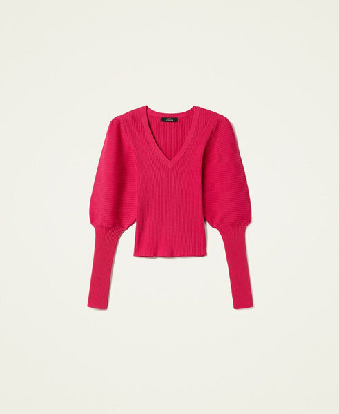 Maglia 'Garnet' con maniche a palloncino