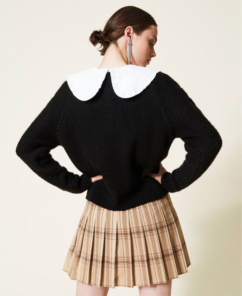 Maglia con logo in lurex