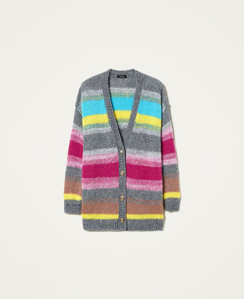 Maxi cardigan 'Galaxite' a righe