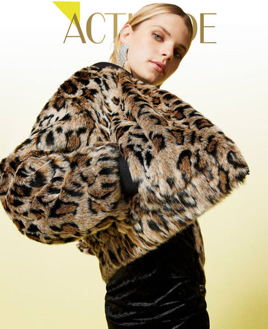 Bomber 'Amber' jacquard animalier