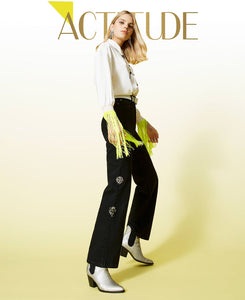 Jeans wide leg 'Diamond' con patch