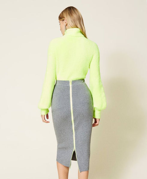 Gonna longuette in maglia