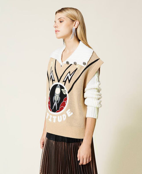 ⚡Gilet 'Heliodor' in misto lana jacquard