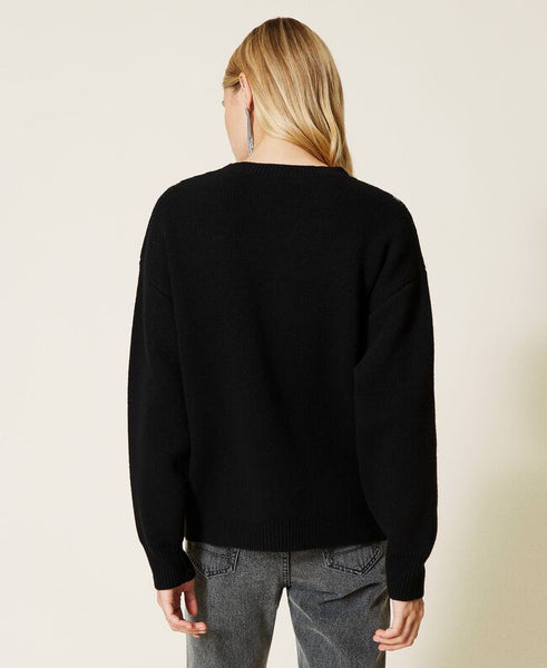 Maglia 'Heliodor' in misto lana jacquard