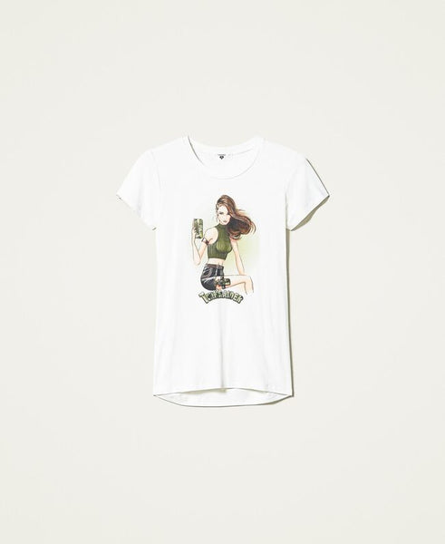 T-shirt con stampa Twinraider
