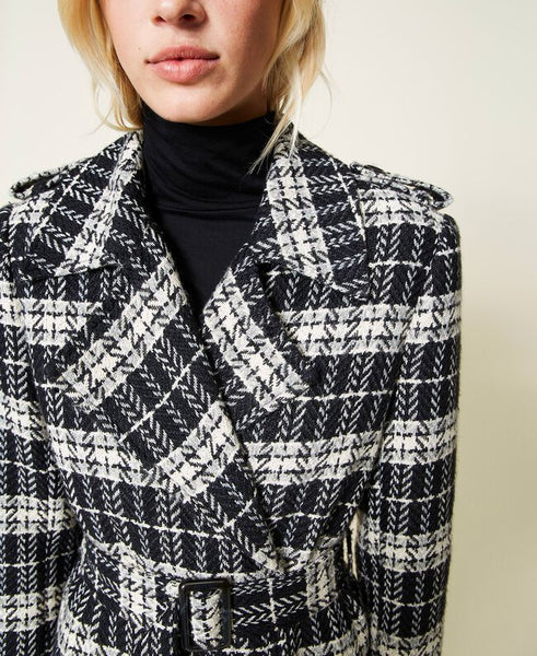 ⚡️Cappotto in misto lana check