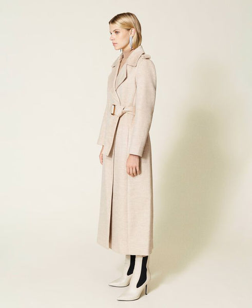 ⚡Cappotto in panno con cintura