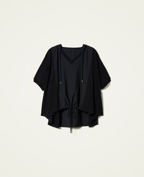 ⚡Felpa con inserti in maglia