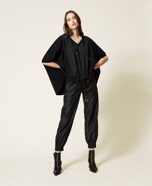 ⚡Felpa con inserti in maglia
