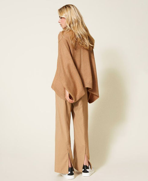 Pantaloni a palazzo in twill
