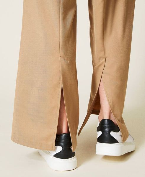 Pantaloni a palazzo in twill