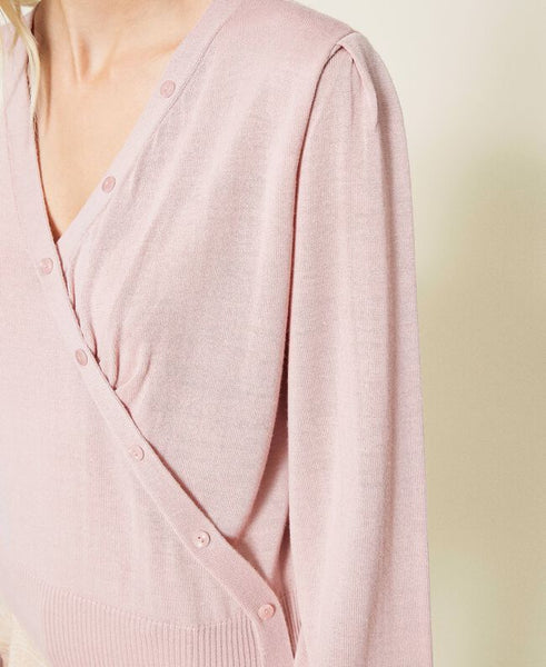 Maglia incrociata con bottoni