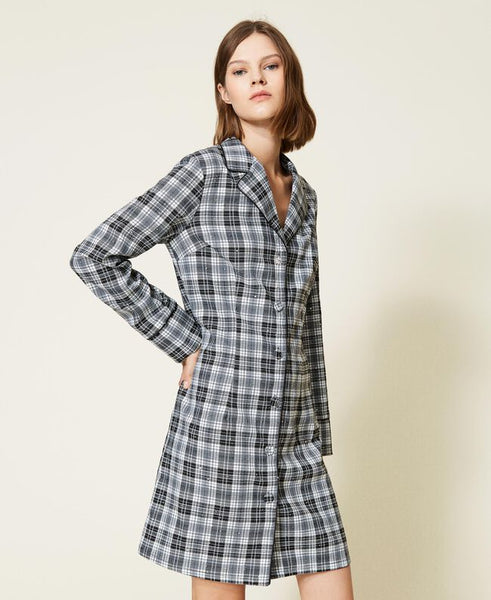 Camicia da notte a fantasia check