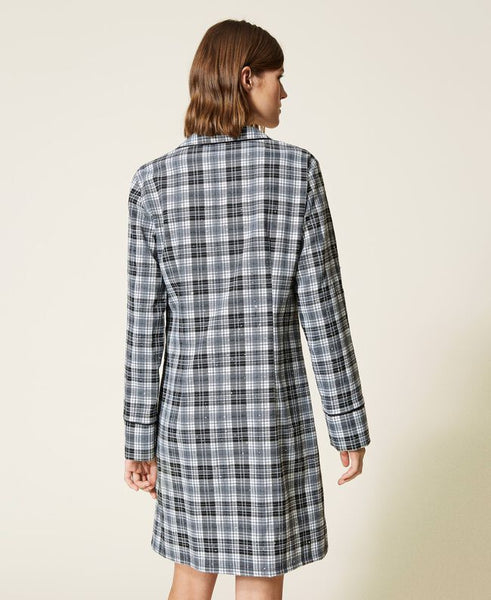 Camicia da notte a fantasia check