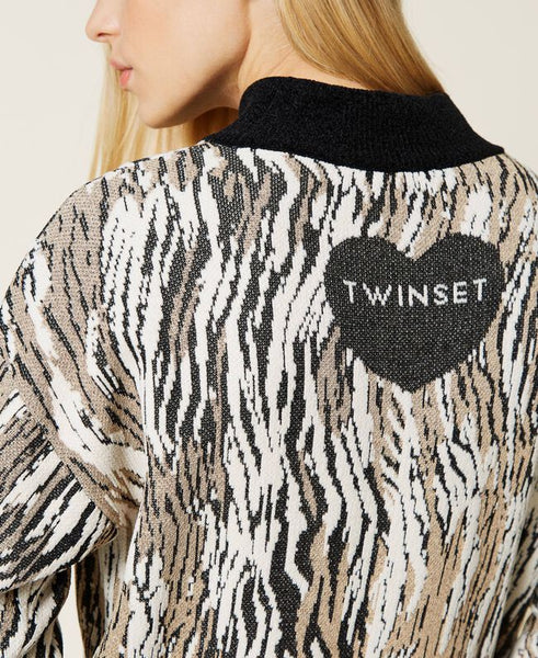 ⚡Abito in ciniglia jacquard animalier