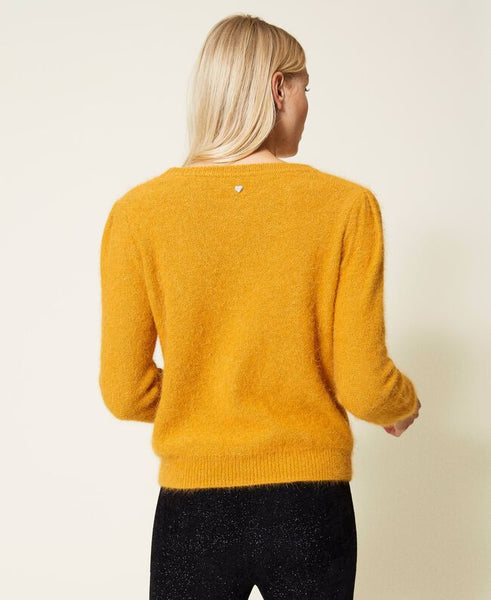 Maglia in filato di misto angora