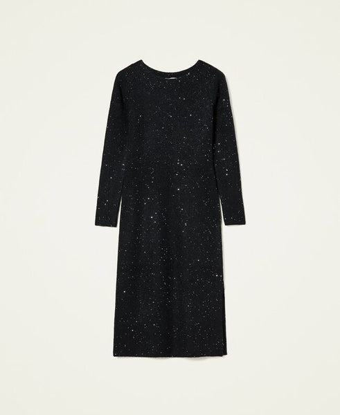 ⚡Abito fitted in maglia con paillettes