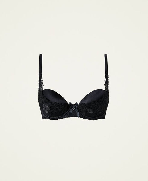 Reggiseno push-up con tulle ricamato