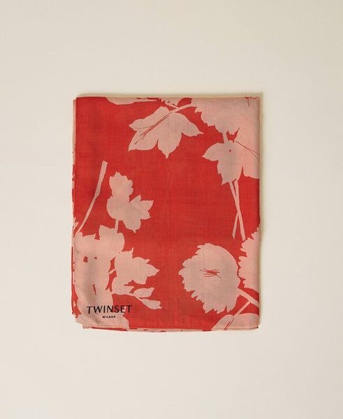 Kefiah con stampa a fiori