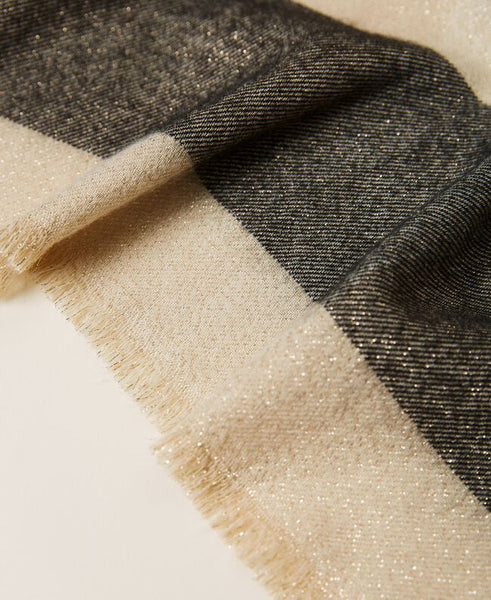 Sciarpa a fantasia check con lurex