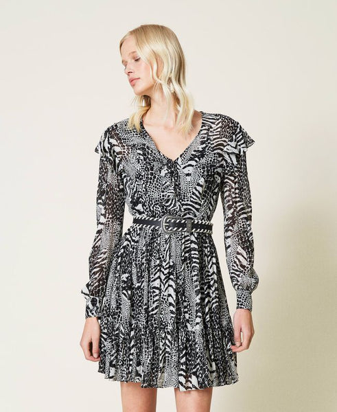 ⚡Abito in creponne animalier