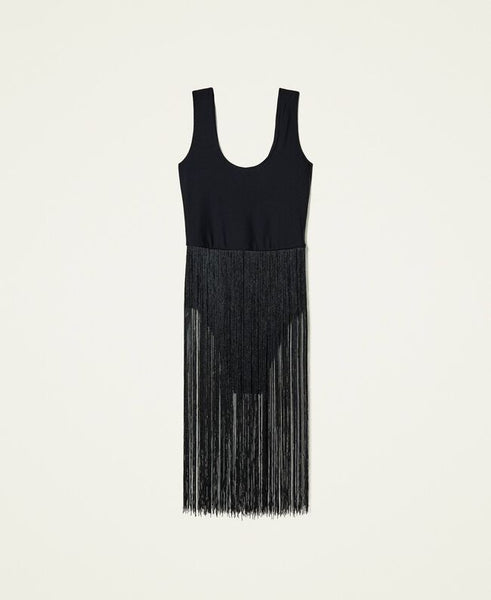 Body in maglia con frange