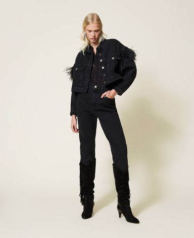 Jeans carrot fit a vita alta