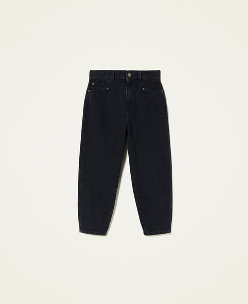Jeans carrot fit a vita alta
