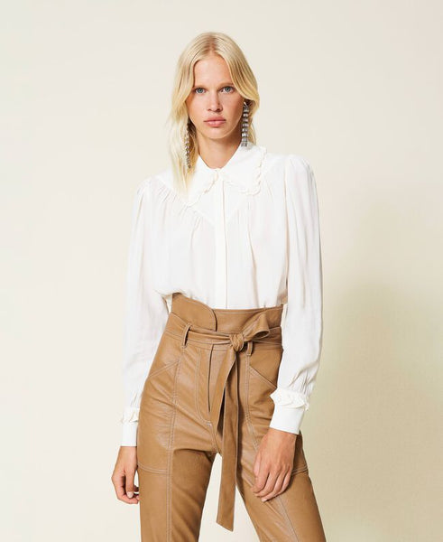 Camicia in misto seta