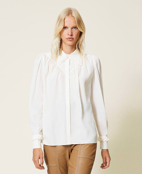 Camicia in misto seta