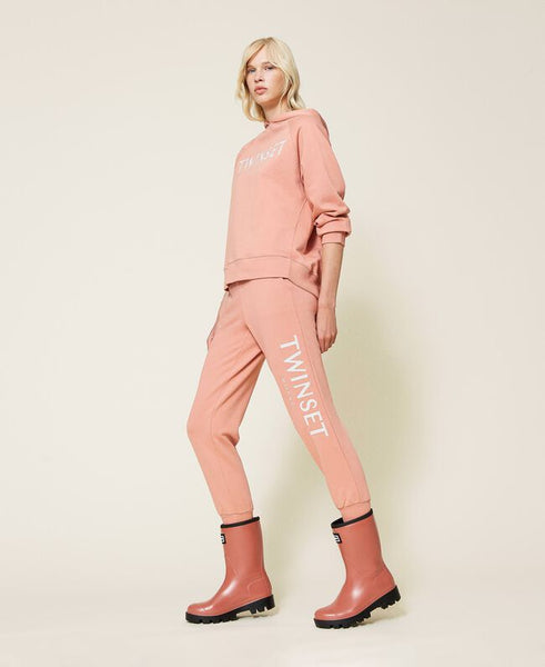 Joggers con logo ricamato