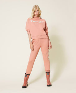 Joggers con logo ricamato