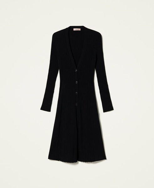 Maxi cardigan a costine