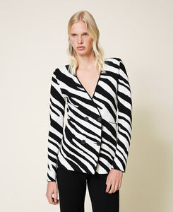 ⚡Giacca in maglia jacquard animalier