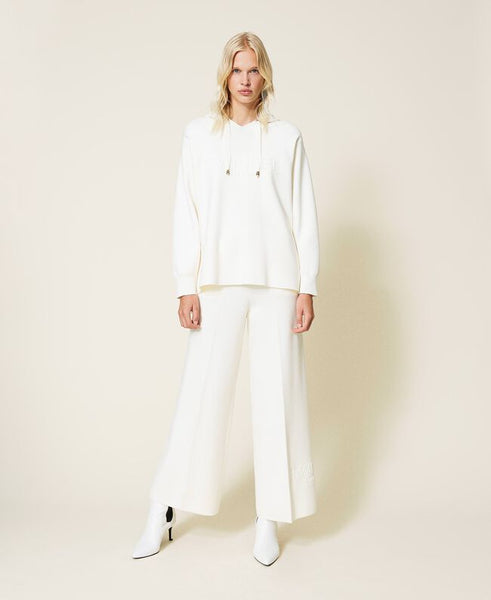 Pantaloni a palazzo in maglia