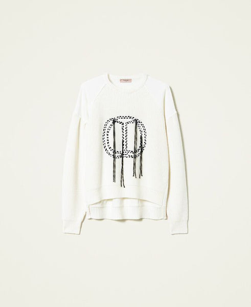 Maglia con maniche in felpa e logo