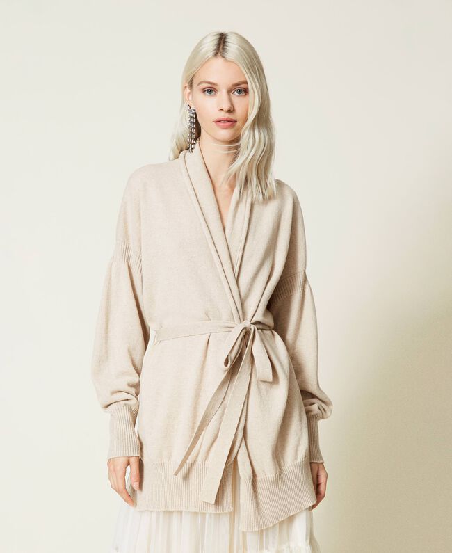 Cardigan in misto cashmere riciclato