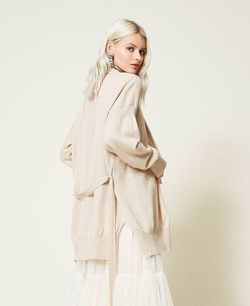 Cardigan in misto cashmere riciclato