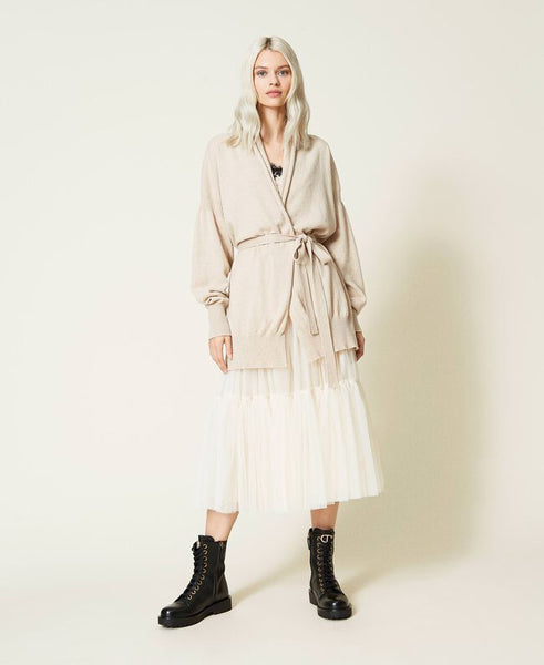 Cardigan in misto cashmere riciclato