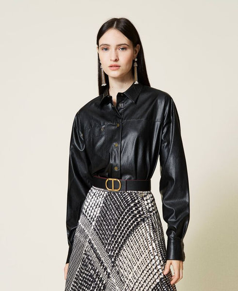 ⚡Camicia in tessuto spalmato
