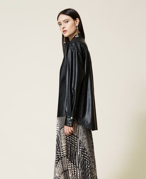 ⚡Camicia in tessuto spalmato