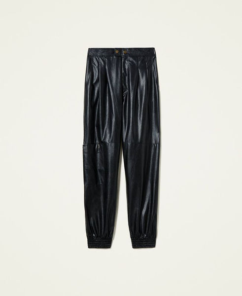 Joggers in tessuto spalmato