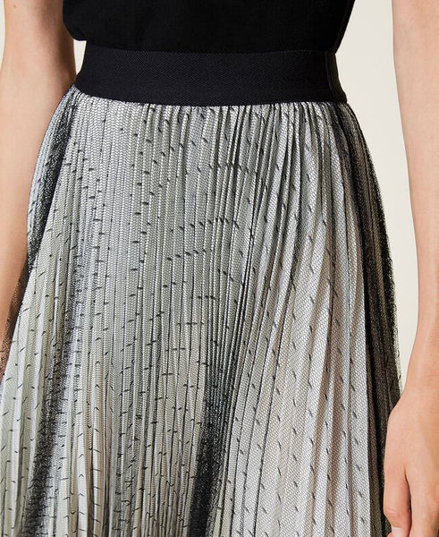 Gonna lunga in tulle plumetis