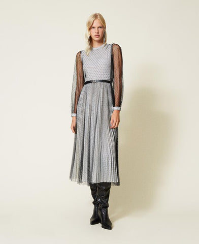 ⚡Abito lungo in tulle plumetis
