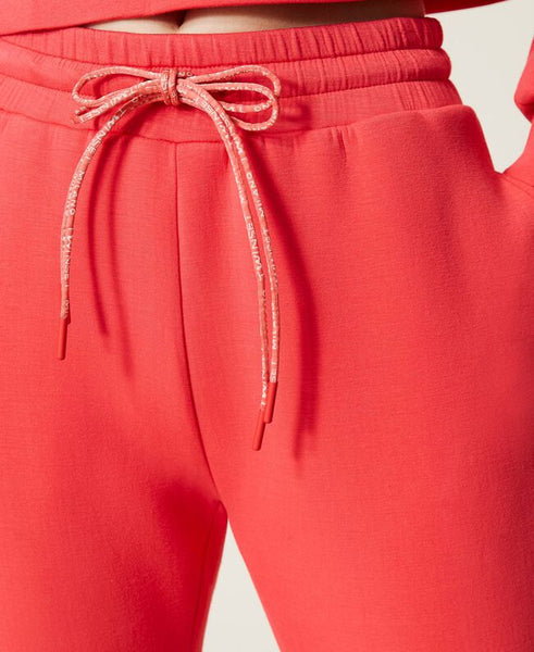 Joggers in tessuto scuba con logo