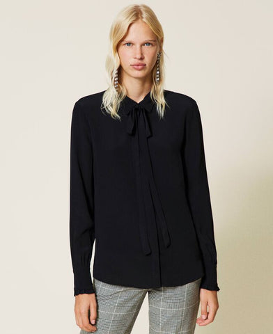 Camicia in misto seta